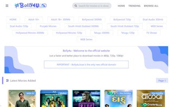 Bolly4u: Your Ultimate Destination for Bollywood Movies and Entertainment